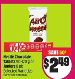 FreshCo Nestlé Chocolate Tablets 90-120 g or Juniors 8 pk Selected Varieties offer