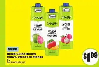 FreshCo Chalo! Juice Drinks Guava, Lychee or Mango 1 L offer