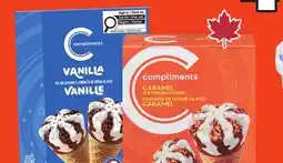 FreshCo Compliments Ice Cream Cones 4 pk offer