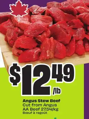 FreshCo Angus Stew Beef Cut from Angus AA Beef 27.54/kg offer