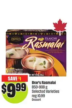 FreshCo Brar's Rasmalai 850-908 g Selected Varieties offer