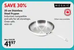 Home Hardware 20 cm Stainless Steel Frypan offer