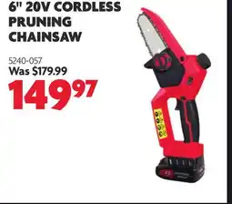 Home Hardware 6 20V CORDLESS PRUNING CHAINSAW offer