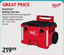 Home Hardware PACKOUT Rolling Tool Box offer