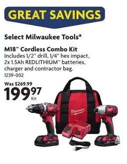 Home Hardware M18 Cordless Combo Kit offer