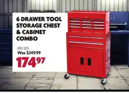 Home Hardware 6 DRAWER TOOL STORAGE CHEST & CABINET COMBO offer
