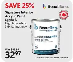 Home Hardware Signature Interior Acrylic Paint offer