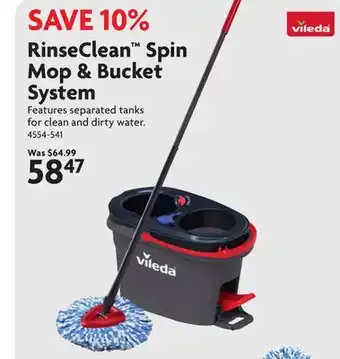 Home Hardware Rinseclean Spin Mop & Bucket System offer