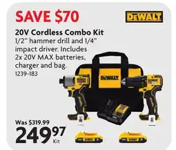 Home Hardware 20V Cordless Combo Kit offer