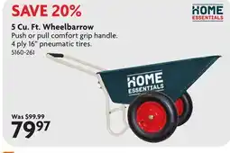 Home Hardware 5 Cu. Ft. Wheelbarrow offer