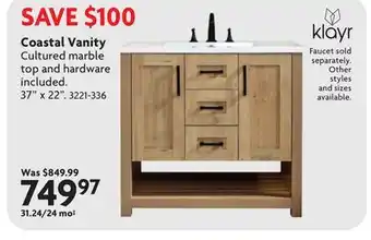 Home Hardware Coastal Vanity offer