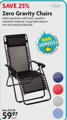 Home Hardware Zero Gravity Chair offer