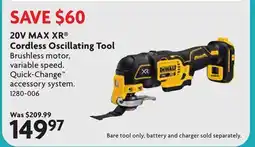 Home Hardware 20V MAX XR Cordless Oscillating Tool offer