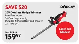 Home Hardware 20V Cordless Hedge Trimmer offer
