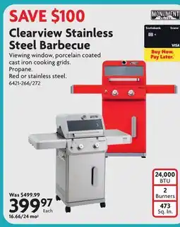 Home Hardware Clearview Stainless Steel Barbecue offer