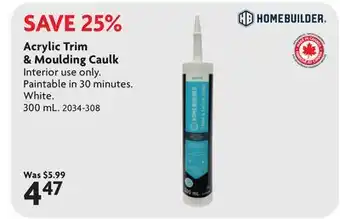 Home Hardware Acrylic Trim & Moulding Caulk offer