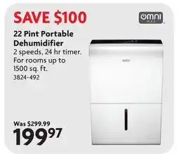 Home Hardware 22 Pint Portable Dehumidifier offer