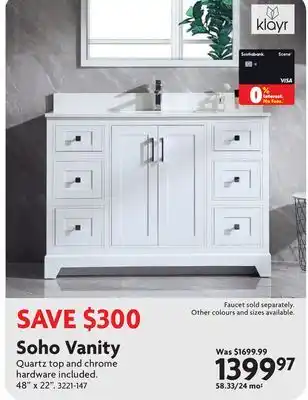 Home Hardware Soho Vanity offer