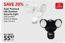 Home Hardware Solar Powered LED Outdoor Security Light offer