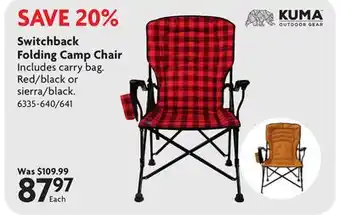 Home Hardware Switchback Folding Camp Chair offer