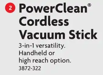 Home Hardware PowerClean Cordless Vacuum Stick offer