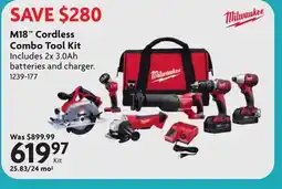 Home Hardware M18 Cordless Combo Tool Kit offer