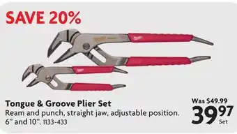 Home Hardware Tongue & Groove Pliers Jaw Set offer