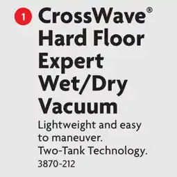 Home Hardware CrossWave Hard Floor Expert Wet/Dry Vacuum offer