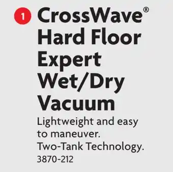 Home Hardware CrossWave Hard Floor Expert Wet/Dry Vacuum offer