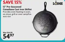 Home Hardware 12 Pre-Seasoned Canadiana Cast Iron Skillet offer