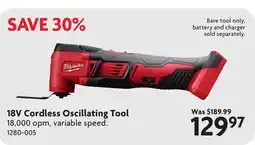 Home Hardware 18V Cordless Oscillating Tool offer