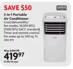 Home Hardware 3-in-1 Portable Air Conditioner offer