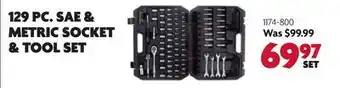 Home Hardware 129 PC. SAE & METRIC SOCKET & TOOL SET offer