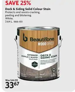 Home Hardware Deck & Siding Solid Colour Stain offer