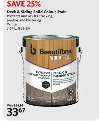 Home Hardware Deck & Siding Solid Colour Stain offer