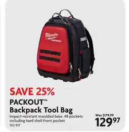 Home Hardware PACKOUT Backpack Tool Bag offer