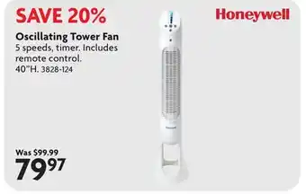 Home Hardware Oscillating Tower Fan offer