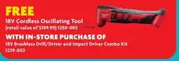 Home Hardware 18V Cordless Oscillating Tool offer