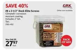 Home Hardware 8 x 2-1/2 Deck Elite Screws offer