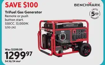 Home Hardware TriFuel Gas Generator offer