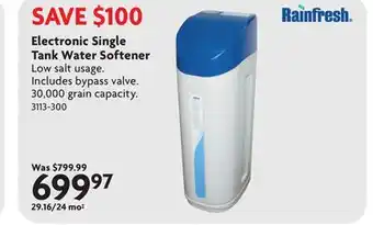 Home Hardware Electronic Single Tank Water Softener offer