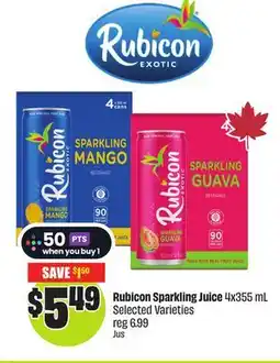 Chalo FreshCo Rubicon Sparkling Juice 4x355 mL Selected Varieties offer
