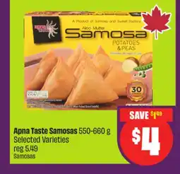 Chalo FreshCo Apna Taste Samosas 550-660 g Selected Varieties offer