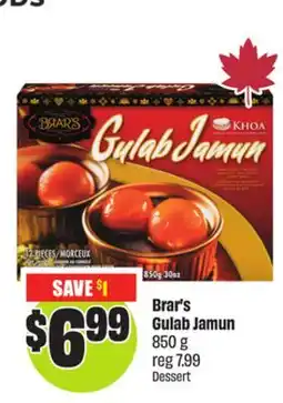 Chalo FreshCo Brar's Gulab Jamun 850 g offer
