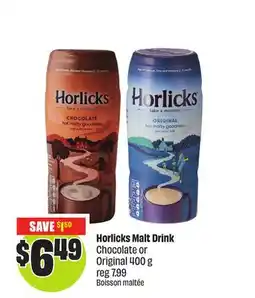 Chalo FreshCo Horlicks Malt Drink Chocolate or Original 400 g offer