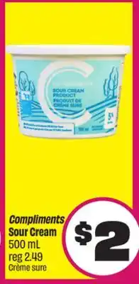 Chalo FreshCo Compliments Sour Cream 500 mL offer