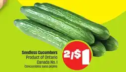 FreshCo Seedless Cucumbers Product of Ontario Canada No. I offer