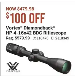 Cabela's Vortex Diamondback HP 4-16x42 BDC Riflescope offer