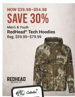 Cabela's RedHead Tech Hoodies offer