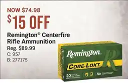 Cabela's Remington Centerfire Rifle Ammunition offer